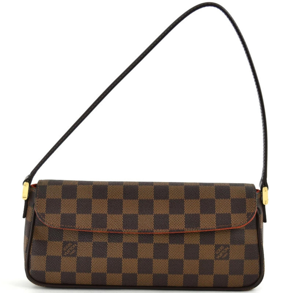 Louis Vuitton Recoleta Damier Handbag Brown Leather One